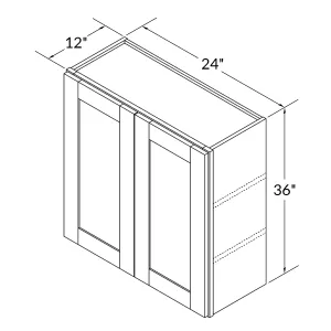 Wall Kitchen Cabinet W2436 Milan Slate 24 in. width 36 in. height 12 in. depth